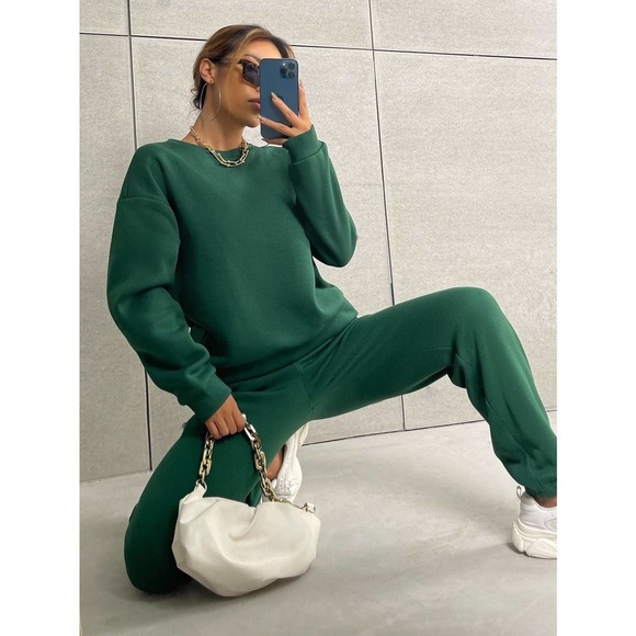 2 piece set: Drop Shoulder Sweatshirt & Sweatpants gray - Picture 7 of 13